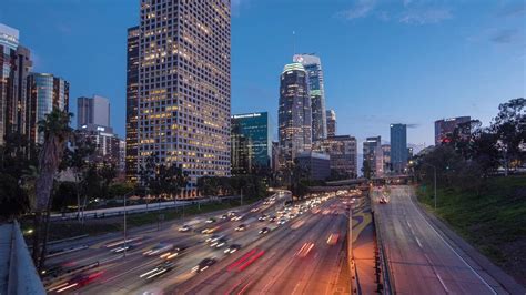 Downtown La Traffic Timelapse Free Stock Footage Motion Places
