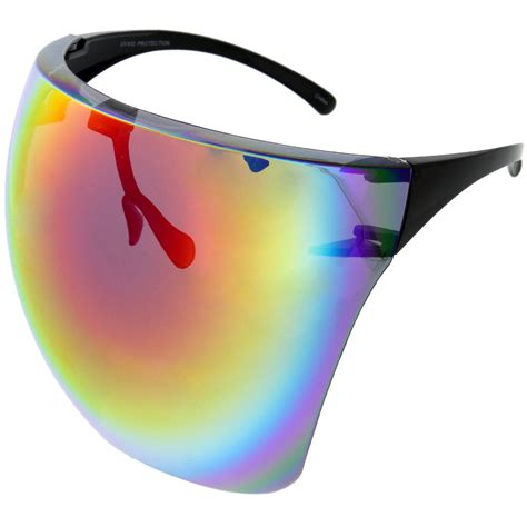 Oversize Futuristic Ppe Mask Visor Face Shield Sunglasses D188 Zerouv