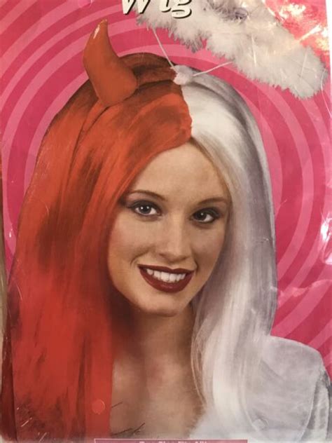 Naughty And Nice Angeldevil Adult Costume Wig Ebay