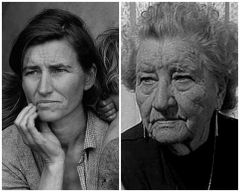 Migrant Mother Aka Florence Owens Thompson — Left 1936 And Right 1979 Oldschoolcool