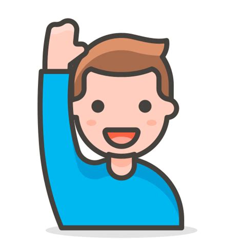 Man Raising Hand Download Free Icons