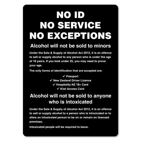 Liquor Id Sign The Signmaker