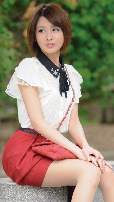 夏目優希 Cute Japanese Japanese Girl Tight Skirt Office Ladies Rock Dress Skirt Girlfriends