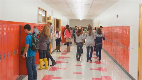 High School Students Walking In Hallway Stock Footage Video 1993465
