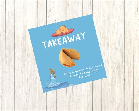 Takeaway Bluey Inspired Fortune Cookie Party Favor Digital Etsy In