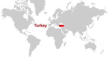 TURKEY World Map Satellite Image Europe Map