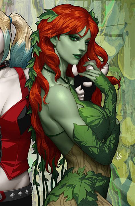 Harley Quinn And Poison Ivy 1 Of 6 Artgerm Poison Ivy Card Stock
