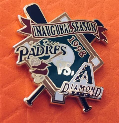 San Diego Padres V Diamondbacks 1998 Inaugural Season Pin Mlb Padres