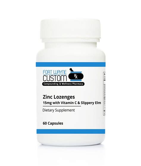 Zinc Lozenges 15 Mg With Vitamin C And Slippery Elm Fort