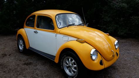 1974 Two Tone Yellow Vw Beetle
