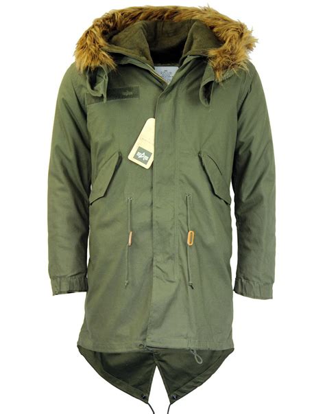 Alpha Industries 60s Mod Vintage Fishtail M65 Parka In Olive