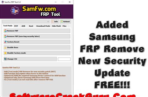 Download Samfw Frp Tool 32 Fixed New Security Update Samsung Frp