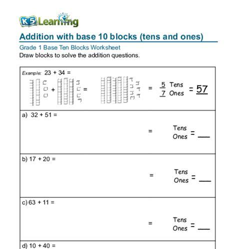 tens and ones worksheets grade 1 pdf year maths worksheets printable