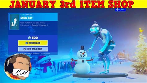 No bots, no help, just me all alone. Fortnite Item Shop (January 3rd) | *NEW* SNOW DAY EMOTE ...