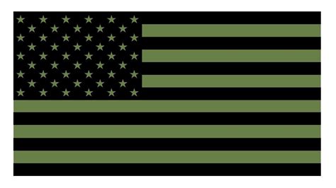 American Flag Sticker Die Cut Decal 5 Od Green Usa Us Military Gloss