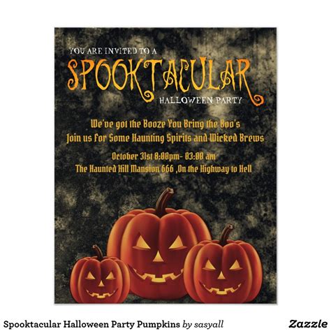 Spooktacular Halloween Party Pumpkins Flyer Pumpkin