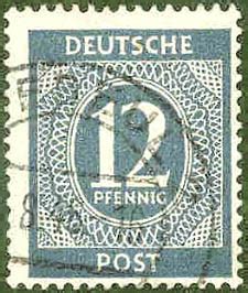 Der vorläufer der deutschen bundespost wurde 1947 als nachfolger der reichspost unter der bezeichnung deutsche post gegründet. 021 Deutsche Post, Wert 12 Pfennig, Deutsche Post, Wert 12 ...