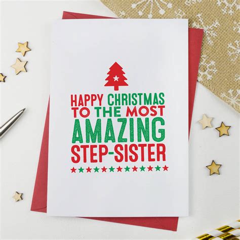 Amazing Step Sister Christmas Card By A Is For Alphabet