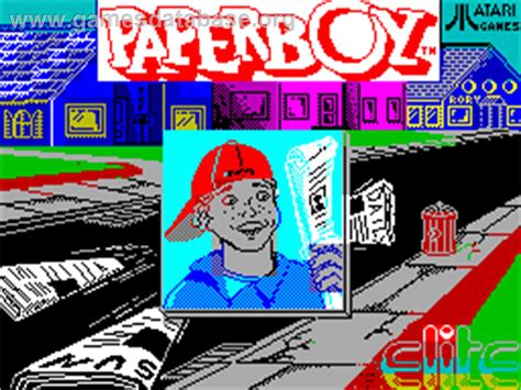 Paperboy Sinclair Zx Spectrum Games Database