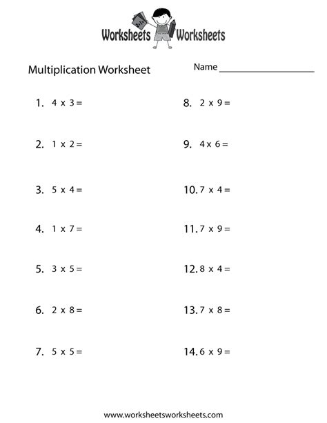 Fun Multiplication Worksheet Free Printable Educational Worksheet