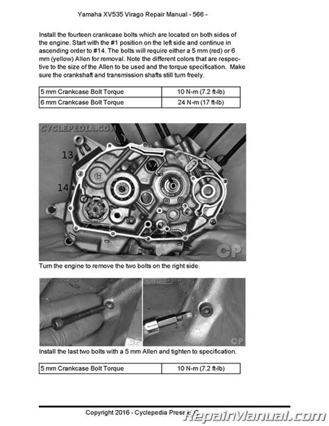 Yamaha Virago Xv535 Owners Workshop Service Repair Parts List Manual