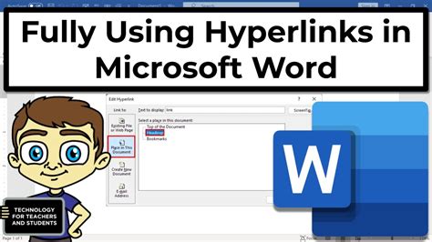 How To Insert Hyperlinks Into Microsoft Word Youtube