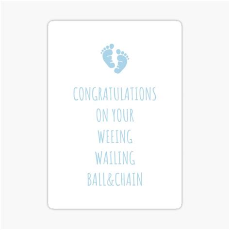 Congratulations On Your New Baby Boy Sticker For Sale By Coolyule