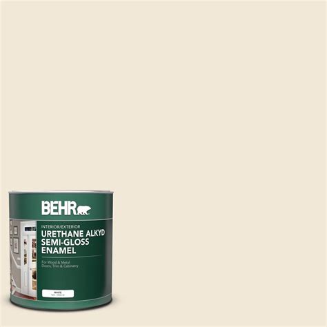 Behr 1 Qt 13 Cottage White Semi Gloss Enamel Urethane Alkyd Interior