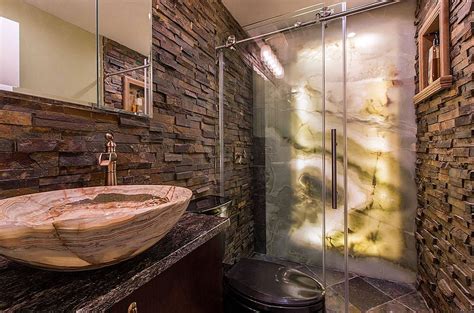 12 Impressive Rock Wall Bathroom Ideas To Inspire You Bathroom Stone