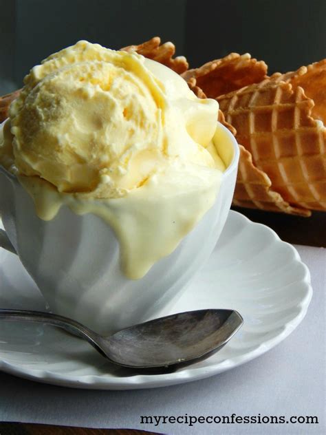 This recipe is clean and delicious with the perfect texture. Homemade French Vanilla Ice Cream - My Recipe Confessions