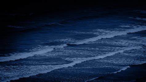 Large Ocean Waves At Night Stock Footage Videohive