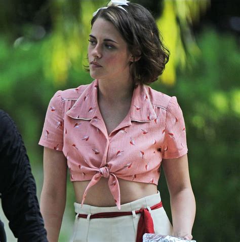 Kristen Stewart Goes Old School As She Gets Into Character On Set Of