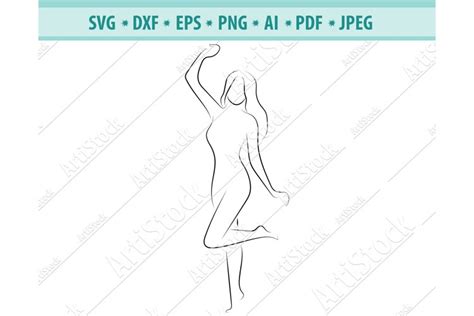 Body Girl Svg Nude Girl Svg Outline Girl Dxf