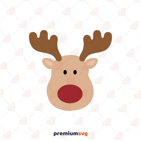Christmas Svg Vector Rudolph Svg Cricut Cut File Deer Svg Silhouette