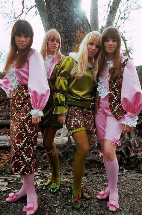 sixties — girl group the clinger sisters wear psychedelic psychedelic fashion groovy