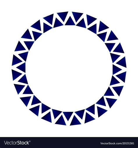 Decorative Triangle Circle Frame Royalty Free Vector Image