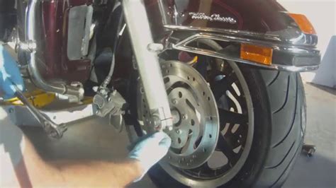 Harley Davidson Ultra Classic Front Wheel Removal Replacement Youtube