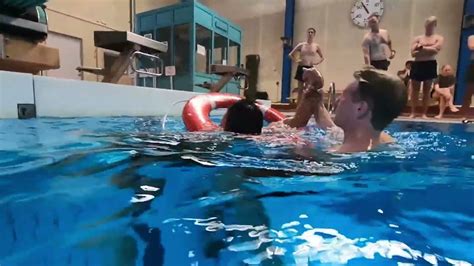 Us Marines Take On Swedish Swim Qualification Youtube