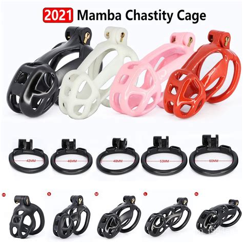 Mamba Cock Cage Male Chastity Device Kit Penis Ring Cover Cock Ring Cobra Cock Cages Lock