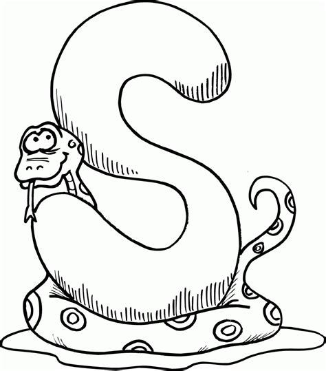 Letter S Coloring Page  Coloring Home