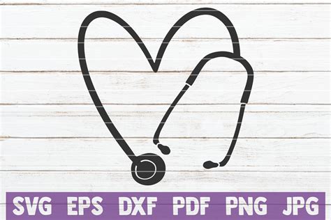 Stethoscope Heart Svg Cut File 516024 Cut Files Design Bundles