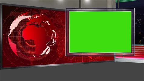 Royalty Free News Broadcast Tv Studio Green Screen 24103147 Stock