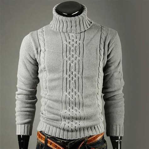 New 2015 Sweater Men Pullover Men Brand Turtleneck Winter Pull Homme