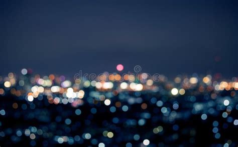 Blur Colorful Bokeh Night City Landscape Stock Image Image Of Night