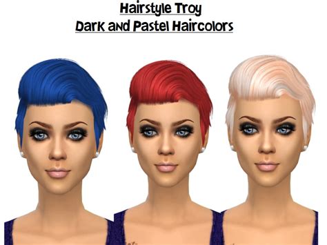 Sims 4 Ccs The Best Recolor Hair Troy By Naddiswelt