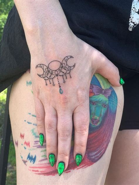 Bat Tattoo | Hand tattoos, Moon tattoo, Goddess tattoo