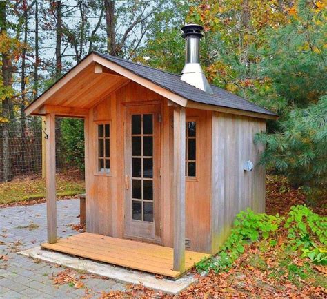 Outdoor Sauna Shed Sauna Pinterest Små Hus Och Hus