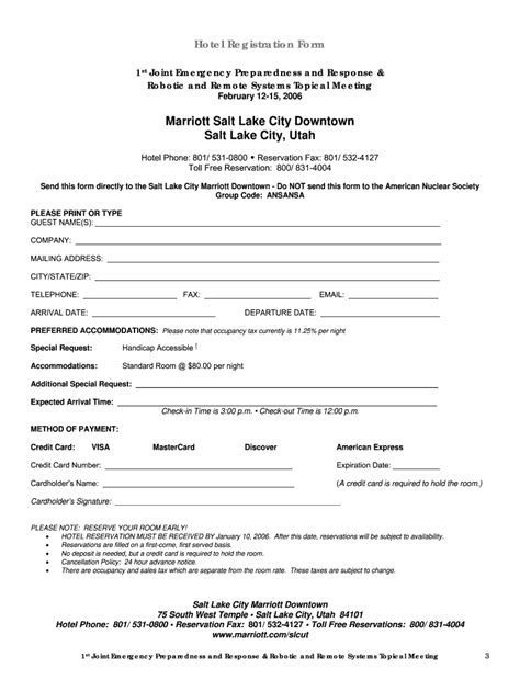 Hotel Registration Card Template Form Fill Out And Sign Printable Pdf Template Signnow