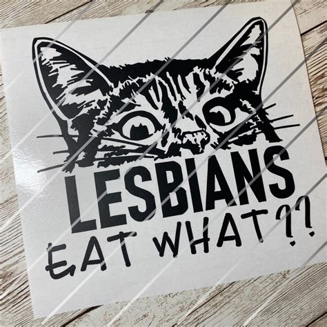 lesbian pride decal funny lgbtq decal lesbians eat what etsy