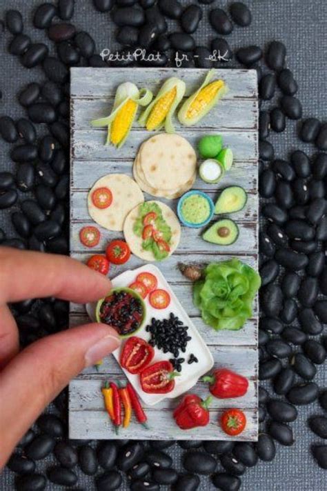 Miniature Mexican Food Sculpture By Stephanie Kilgast Colorful